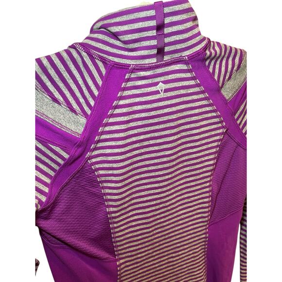 ivivva Athletica Girl 14 Pullover 1/4 Zip Athletic Jacket Running Purple & Grey - Picture 9 of 12